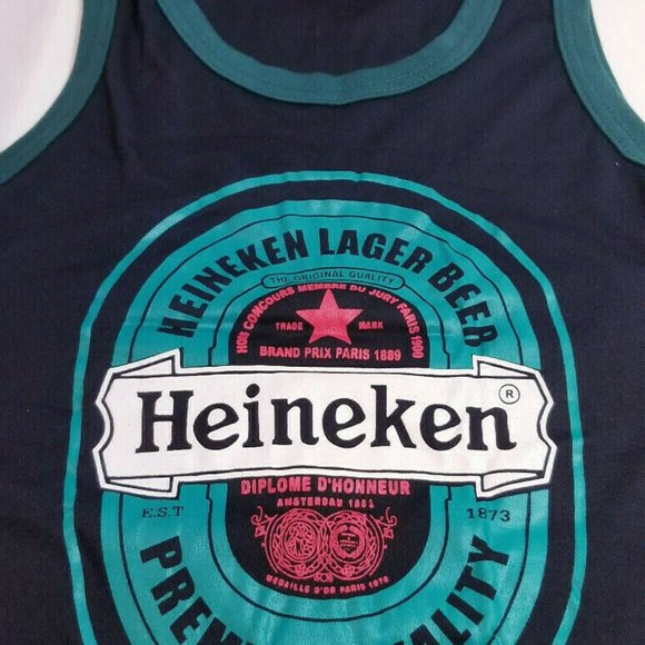 HEINEKEN green Beer Logo Spell out Bar Alcohol BLK - Picture 5 of 7